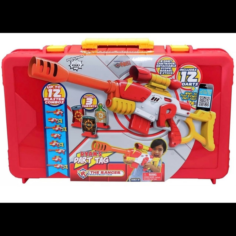 Ryans World Dart Tag The Ranger Build & Blast Case